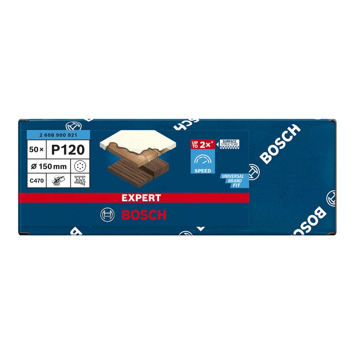 Bosch Expert C470 Schleifpapier 150 mm G120 50 Stk. ( 2608900921 ) 6 Loch für Exzenterschleifer - Toolbrothers