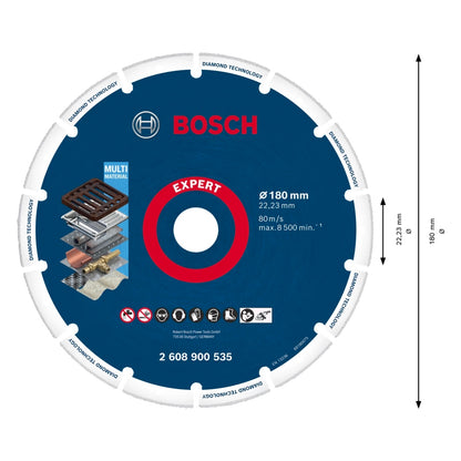 Bosch Expert Diamond Metal Wheel Trennscheibe 180 x 22,23 mm ( 2608900535 ) Diamond Technology