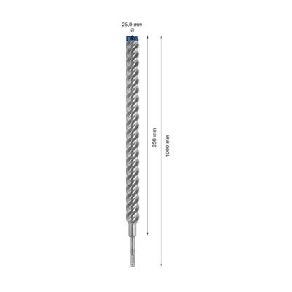 Bosch Expert SDS plus 7X marteau perforateur 25 x 1000 mm (2608900153) 4 tranchants Technologie Carbure