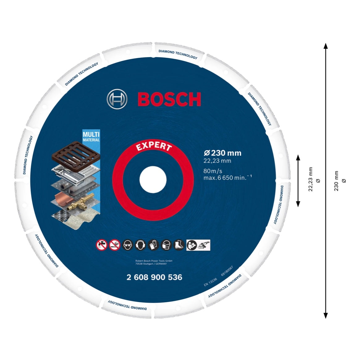 Bosch Expert Diamond Metal Wheel Trennscheibe 230 x 22,23 mm ( 2608900536 ) Diamond Technology