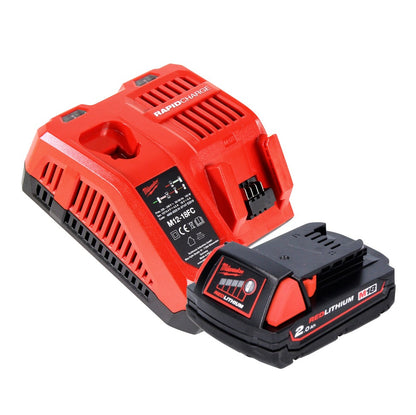 Milwaukee M18 BH-201FC Akku Bohrhammer 18 V 1,2 J SDS plus + 1x Akku 2,0 Ah + Ladegerät