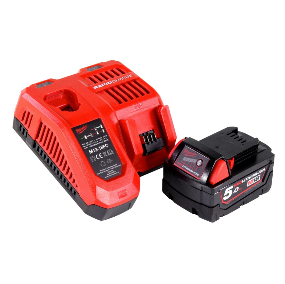 Milwaukee M18 BH-501FC Akku Bohrhammer 18 V 1,2 J SDS plus + 1x Akku 5,0 Ah + Ladegerät - Toolbrothers