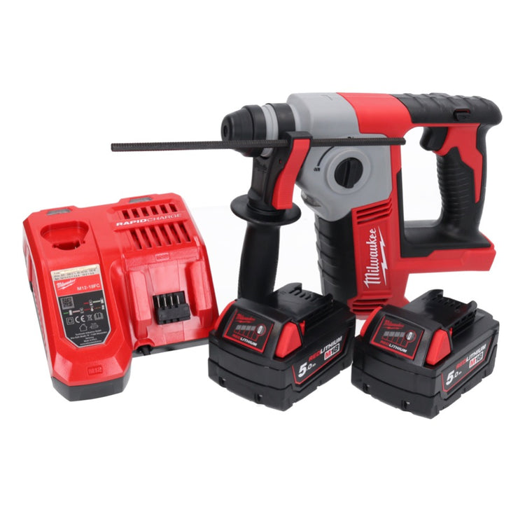 Milwaukee M18 BH-502FC Akku Bohrhammer 18 V 1,2 J SDS plus + 2x Akku 5,0 Ah + Ladegerät - Toolbrothers