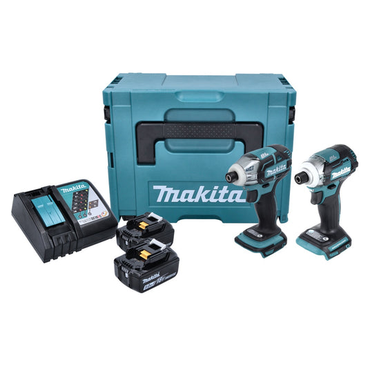 Makita DLX 2211 TJ Akku Combo Kit DTS 141 Akku Impulsschrauber + DTD 170 Akku Schlagschrauber + 2x Akku 5,0 Ah + Ladegerät + Makpac