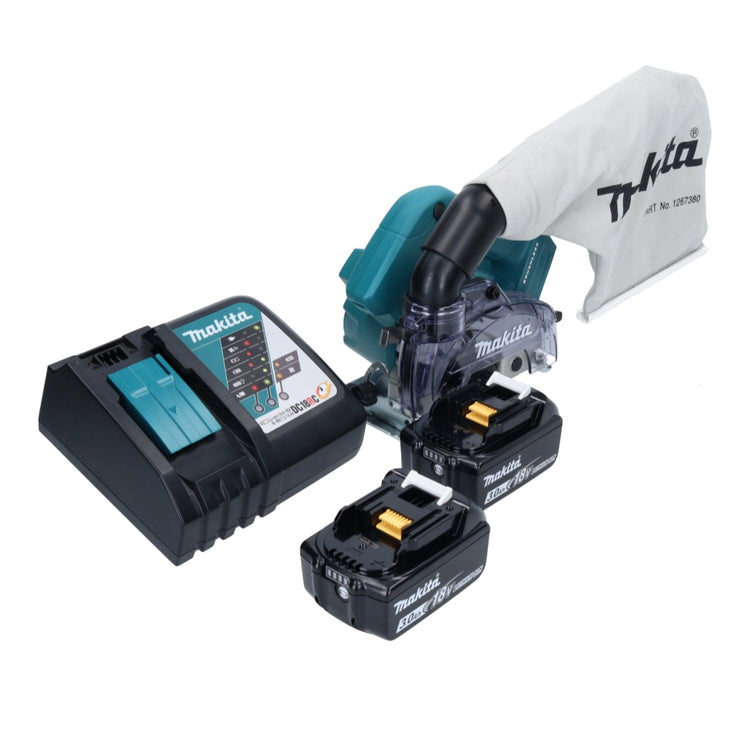 Makita DCC 500 RF Akku Diamantschneider 18 V 125 mm Brushless + 2x Akku 3,0 Ah + Ladegerät - Toolbrothers