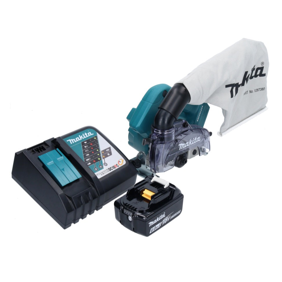 Makita DCC 500 RG1 Akku Diamantschneider 18 V 125 mm Brushless + 1x Akku 6,0 Ah + Ladegerät - Toolbrothers