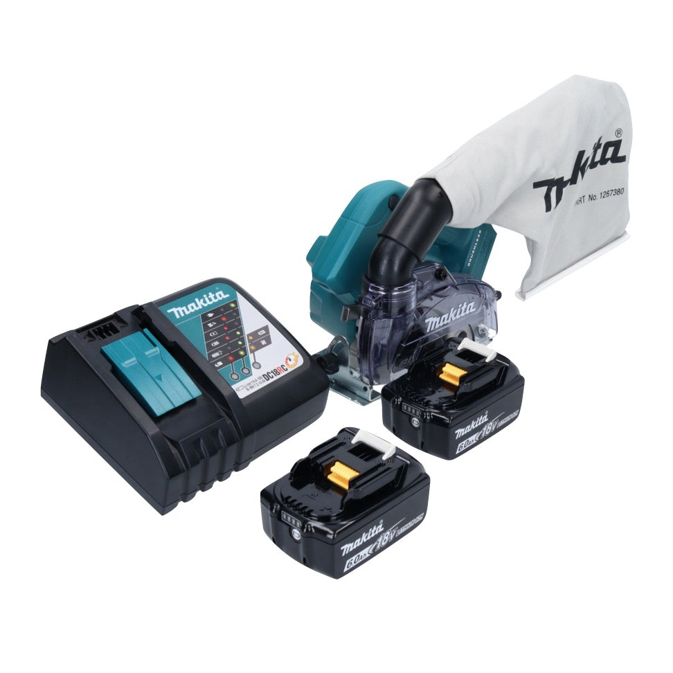 Makita DCC 500 RG Akku Diamantschneider 18 V 125 mm Brushless + 2x Akku 6,0 Ah + Ladegerät - Toolbrothers