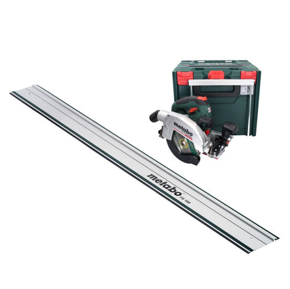 Scie circulaire sans fil Metabo KS 18 LTX 66 BL 18 V 165 mm + rail de guidage + métaBOX - sans batterie, sans chargeur