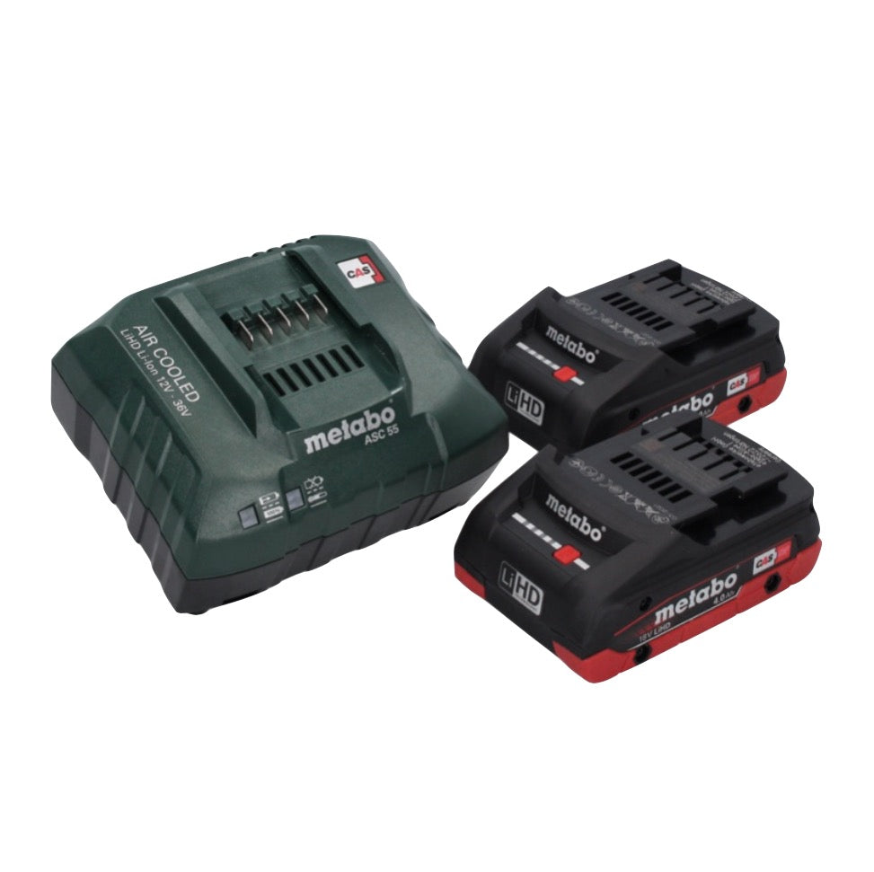 Metabo KS 18 LTX 66 BL Akku Handkreissäge 18 V 165 mm + 2x Akku 4,0 Ah + Ladegerät + Führungsschiene + metaBOX