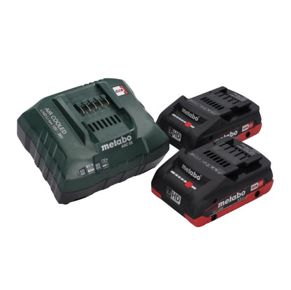 Metabo KS 18 LTX 66 BL Akku Handkreissäge 18 V 165 mm + 2x Akku 4,0 Ah + Ladegerät + Führungsschiene + metaBOX