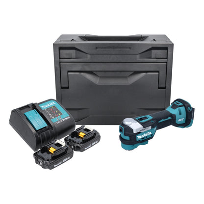 Makita DTM 52 SAX outil multifonction à batterie 18 V Starlock Max Brushless + 2x batterie 2,0 Ah + chargeur + Makbox