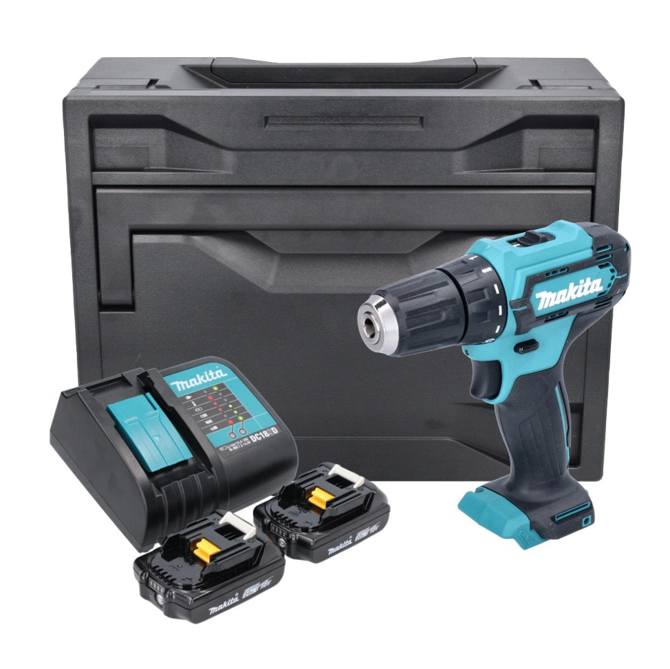 Makita DDF 487 SAX perceuse-visseuse sans fil 18 V 40 Nm sans balais + 2x batteries 2,0 Ah + chargeur + Makbox