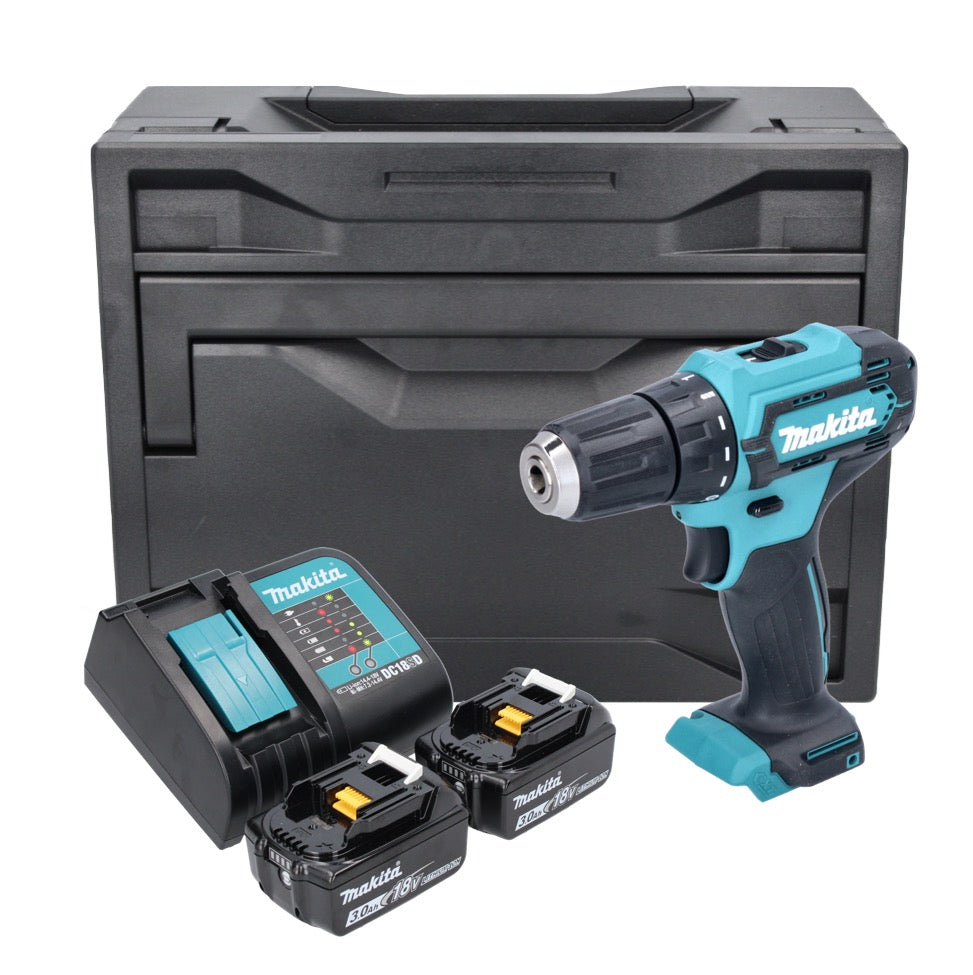 Makita DDF 487 SFX Akku Bohrschrauber 18 V 40 Nm Brushless + 2x Akku 3,0 Ah + Ladegerät + Makbox