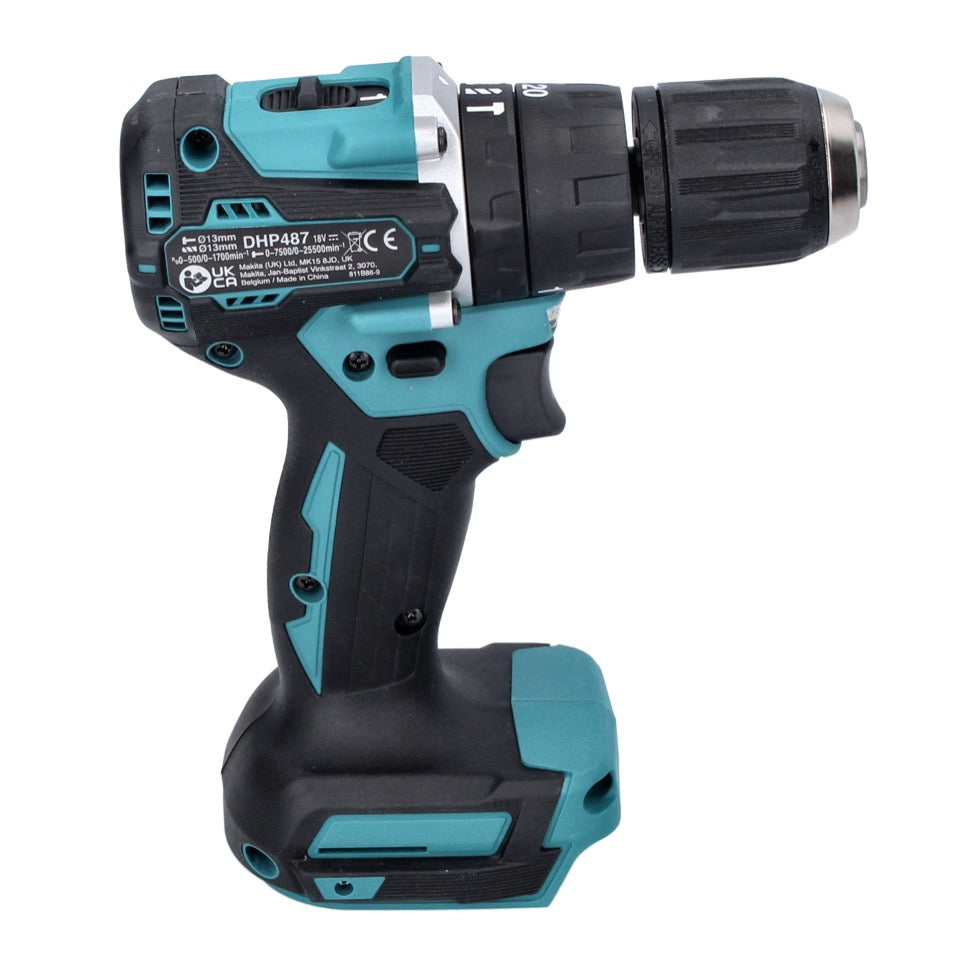 Makita DHP 487 ZX Akku Schlagbohrschrauber 18 V 40 Nm Brushless + Makbox - ohne Akku, ohne Ladegerät