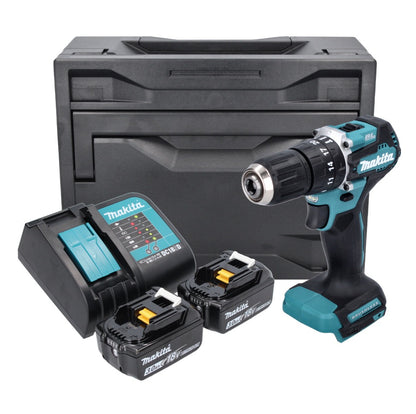 Makita DHP 487 SFX perceuse à percussion sans fil 18 V 40 Nm sans balai + 2x batteries 3,0 Ah + chargeur + Makbox