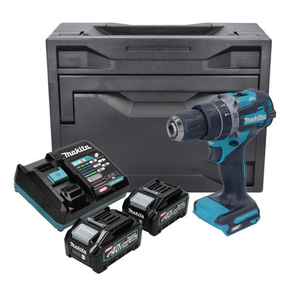 Makita HP 002 GM201X Akku Schlagbohrschrauber 40 V max. 64 Nm Brushless + 2x Akku 4,0 Ah + Ladegerät + Makbox