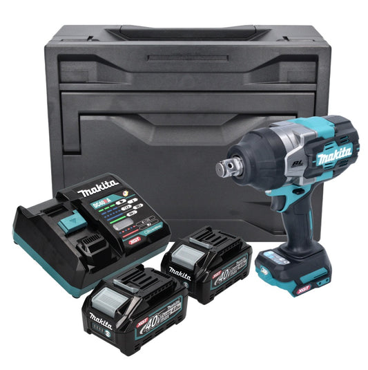 Makita TW 001 GM201X Clé à chocs sans fil 40 V max. 1800 Nm Brushless XGT + 2x batterie 4,0 Ah + chargeur + Makbox