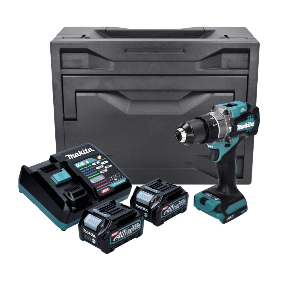 Makita HP 001 GD201X Akku Schlagbohrschrauber 40 V max. 140 Nm XGT Brushless + 2x Akku 2,5 Ah + Ladegerät + Makbox