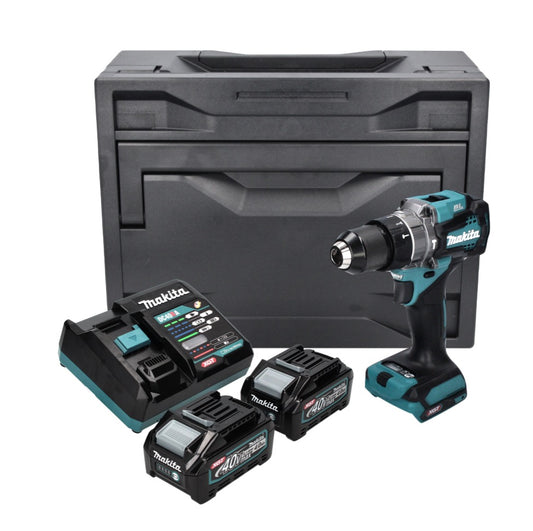 Perceuse à percussion sans fil Makita HP 001 GM201X 40 V max. 140 Nm XGT Brushless + 2x batteries 4,0 Ah + chargeur + Makbox