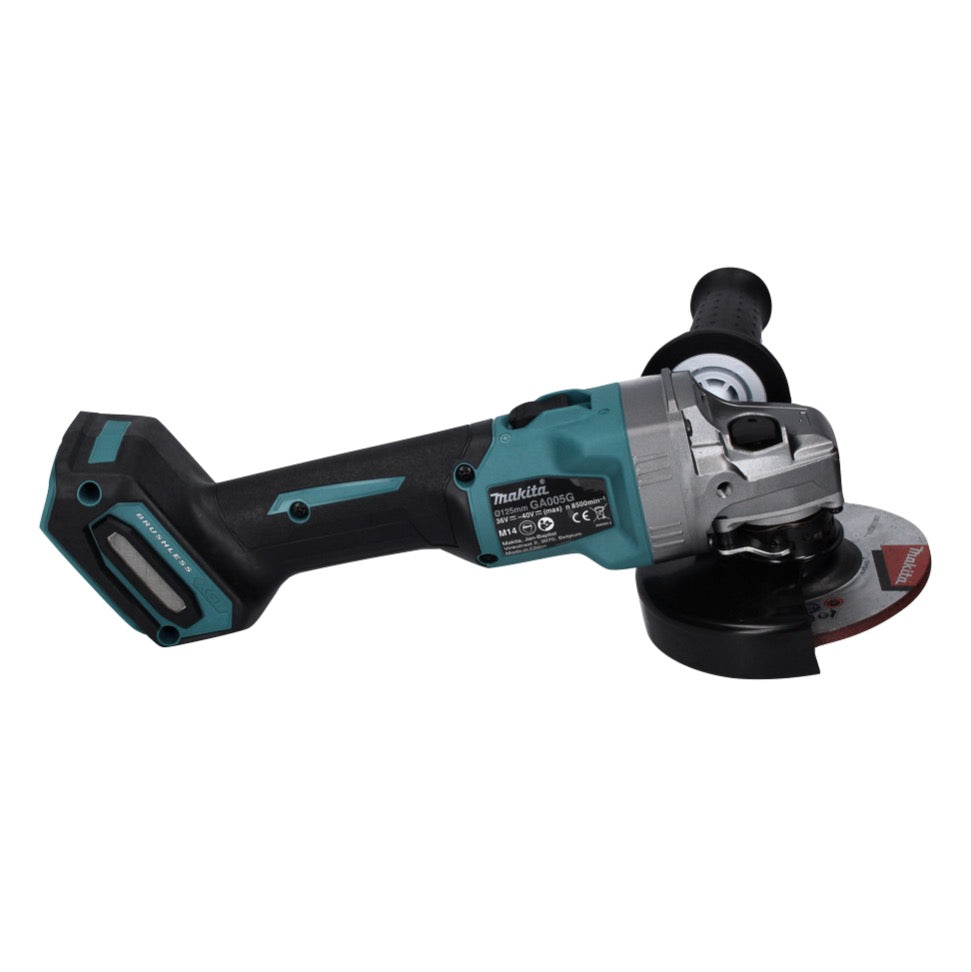 Makita GA 005 GZ01X Akku Winkelschleifer 40 V max. 125 mm Brushless XGT + Makbox - ohne Akku, ohne Ladegerät