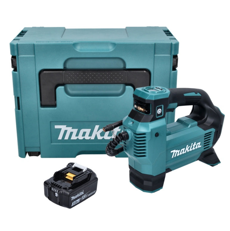 Compresseur sur batterie Makita DMP 181 F1J 18 V 11,1 bar + 1x batterie 3,0 Ah + Makpac - sans chargeur