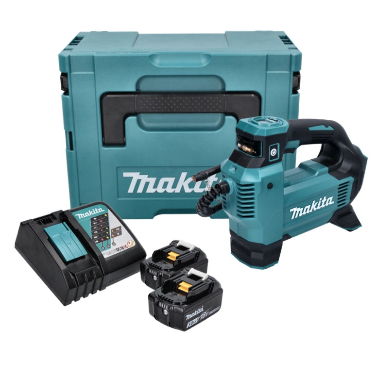 Compresseur de batterie Makita DMP 181 RFJ 18 V 11,1 bar + 2x batteries 3,0 Ah + chargeur + Makpac