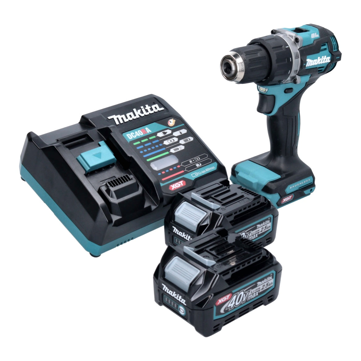 Makita DF 002 GD2 perceuse-visseuse sans fil 40 V max. 64 Nm Brushless XGT + 2x batteries 2,5 Ah + chargeur