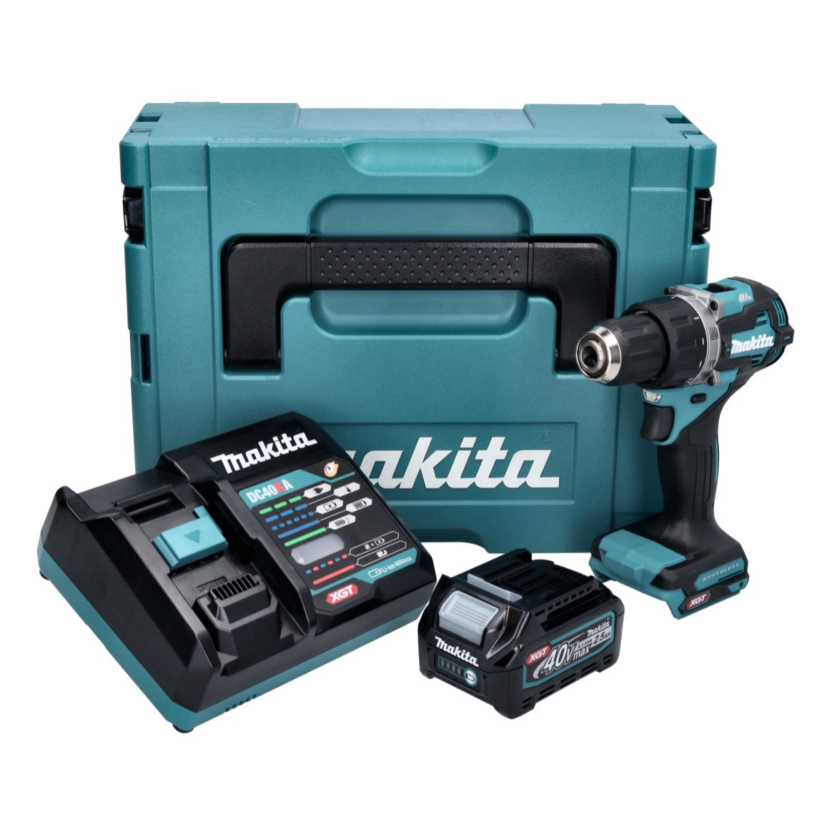 Makita DF 002 GD101 perceuse-visseuse sans fil 40 V max. 64 Nm Brushless XGT + 1x batterie 2,5 Ah + chargeur + Makpac