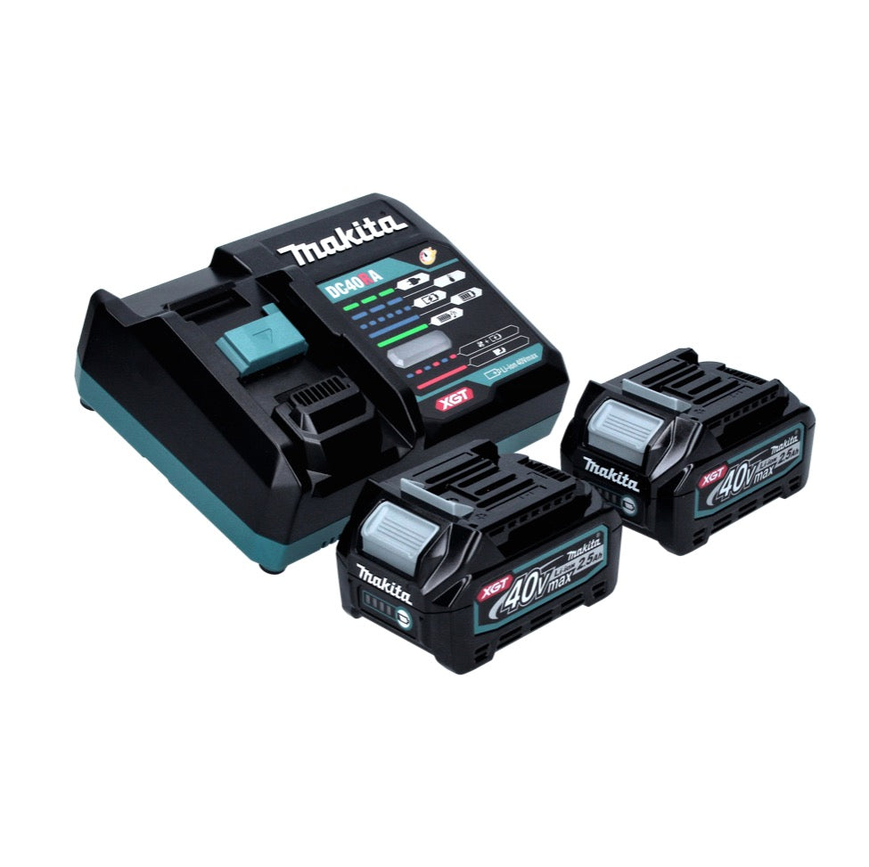 Makita GA 023 GD2 Akku Winkelschleifer 40 V max. 125 mm Brushless XGT + 2x Akku 2,5 Ah + Ladegerät