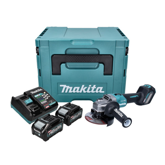 Meuleuse d'angle sur batterie Makita GA 023 GM201 40 V max. 125 mm sans balais XGT + 2x batterie 4,0 Ah + chargeur + Makpac