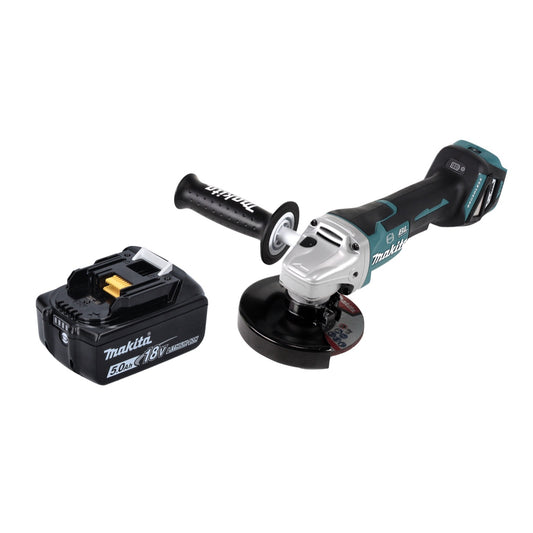 Makita DGA 517 T1 Akku Winkelschleifer 18 V 125 mm Brushless + 1x Akku 5,0 Ah - ohne Ladegerät