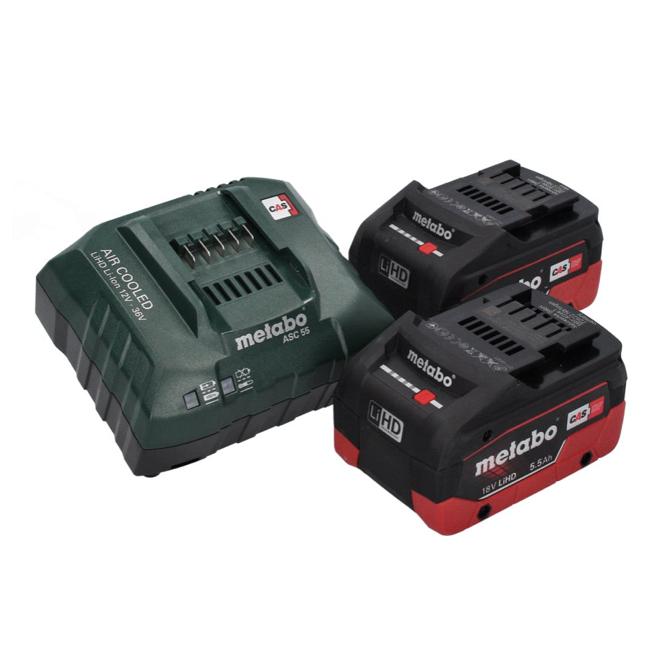 Metabo BS 18 LTX BL I Akku Bohrschrauber 18 V 130 Nm ( 602358660 ) + 2x Akku 5,5 Ah + Ladegerät + metaBOX - Toolbrothers