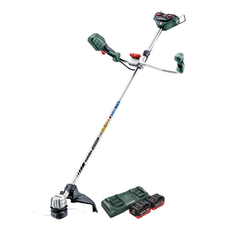 Metabo FSB 36-18 LTX BL 40 Akku Freischneider 36 V ( 2x 18 V ) Zweihandgriff Brushless + 2x Akku 10,0 Ah + Doppelladegerät