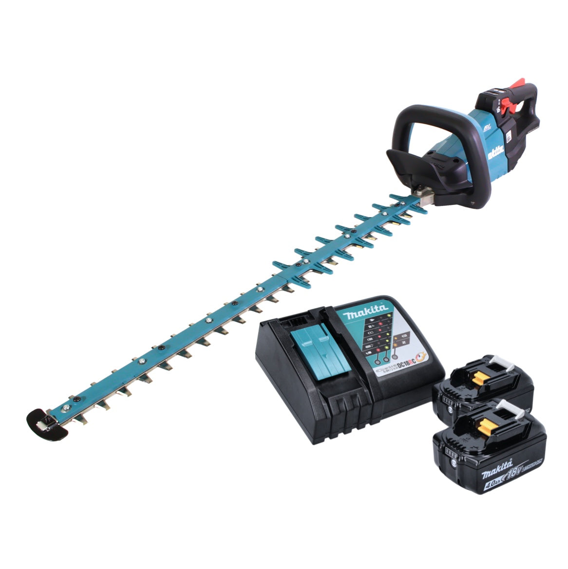 Makita DUH 752 RM Akku Heckenschere 18 V 75 cm Brushless + 2x Akku 4,0 Ah + Ladegerät