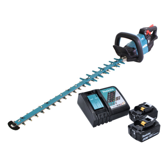 Makita DUH 752 RT taille-haie à batterie 18 V 75 cm sans balais + 2x batteries 5,0 Ah + chargeur