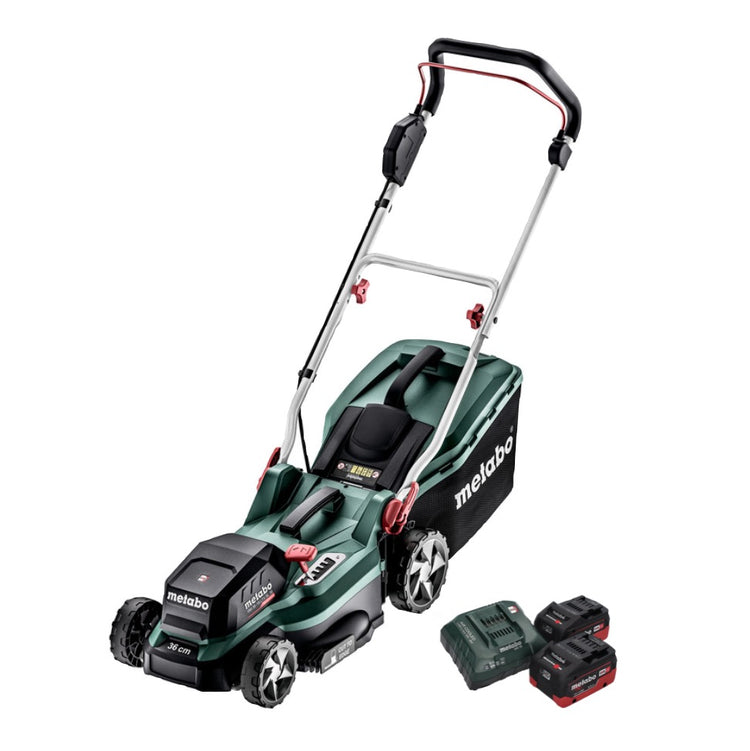 Metabo RM 36-18 LTX BL 36 Akku Rasenmäher 36 V ( 2x 18 V ) LTX Brushless + 2x Akku 5,5 Ah + Ladegerät - Toolbrothers