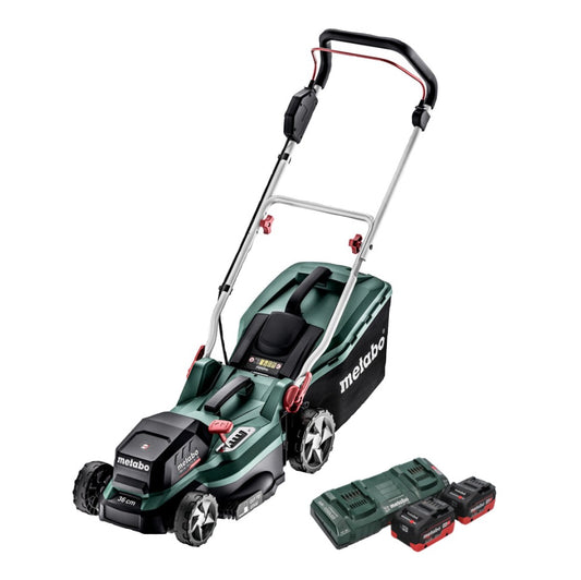 Metabo RM 36-18 LTX BL 36 Akku Rasenmäher 36 V ( 2x 18 V ) LTX Brushless + 2x Akku 8,0 Ah + Doppelladegerät - Toolbrothers