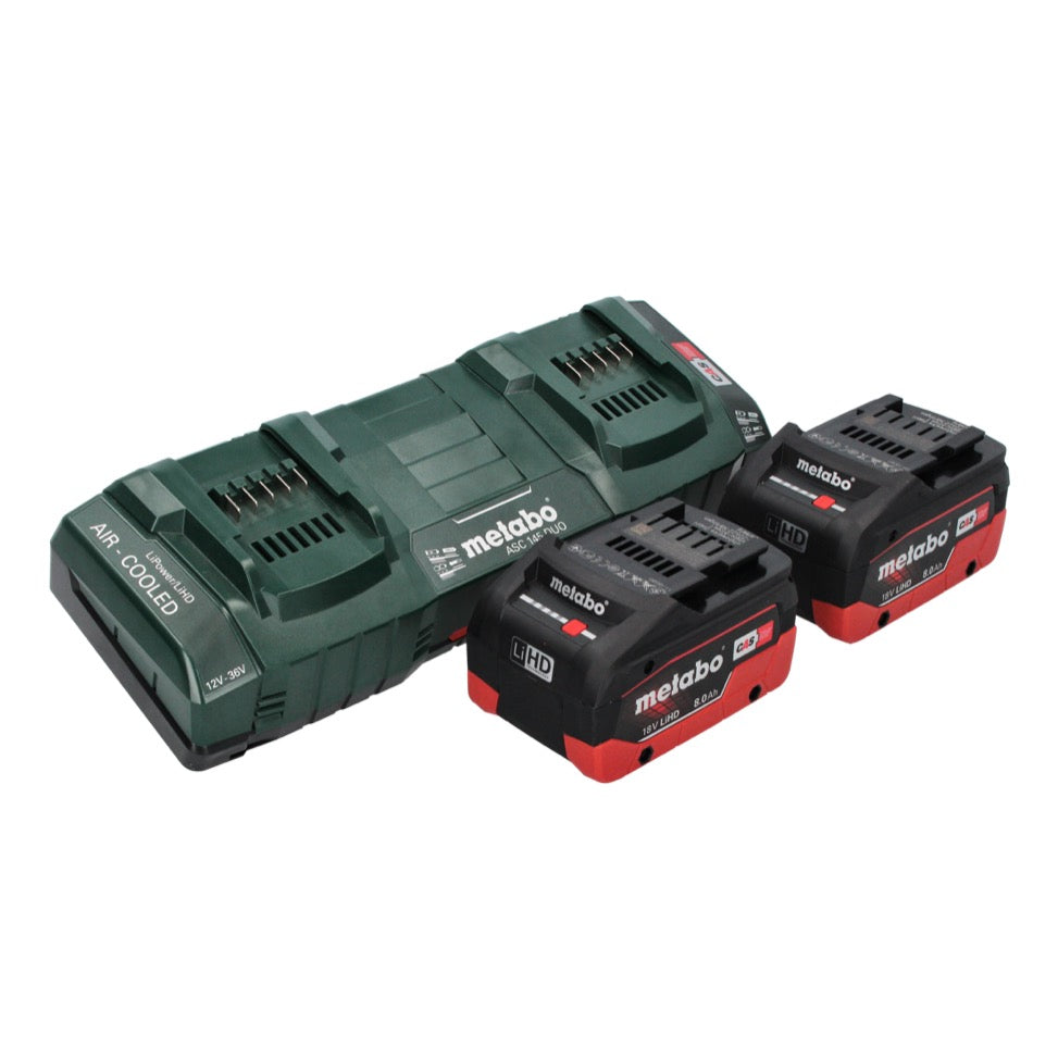 Metabo RM 36-18 LTX BL 36 Akku Rasenmäher 36 V ( 2x 18 V ) LTX Brushless + 2x Akku 8,0 Ah + Doppelladegerät - Toolbrothers