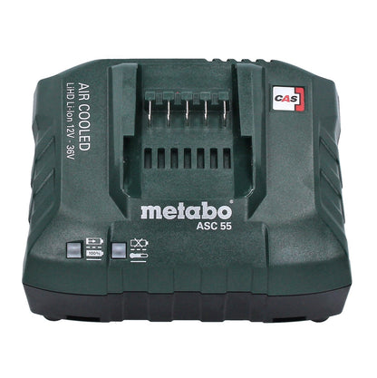 Kit de base Metabo 1x batterie Li-Power 18 V 4,0 Ah CAS Li-Ion (625027000) + chargeur ASC 55 (627044000)