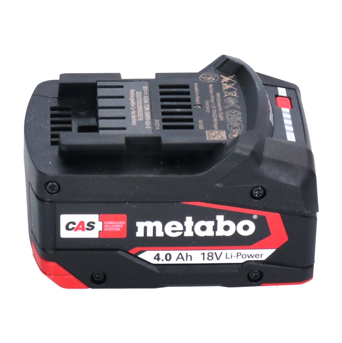 Kit de base Metabo 4x batterie Li-Power 18 V 4,0 Ah CAS batterie Li-Ion (4x 625027000) + chargeur rapide double ASC 145 DUO (627495000)