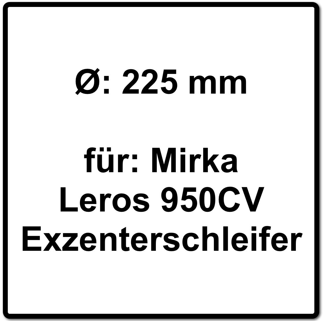 Mirka LEROS Schleifteller 225 mm 25H Grip + 8 Schrauben ( MIW9514312 ) - Nachfolger von MIW9536011 - Toolbrothers