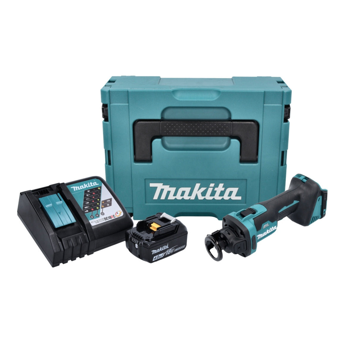 Makita DCO 181 RM1J Akku Rotationsschneider 18 V 32000 U/min Brushless + 1x Akku 4,0 Ah + Ladegerät + Makpac - Toolbrothers