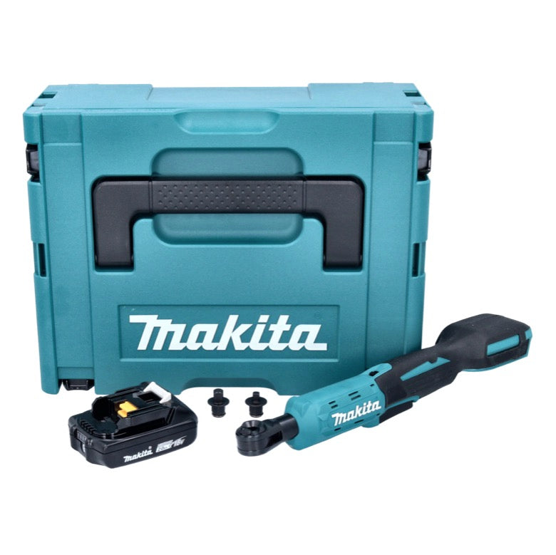 Makita DWR 180 A1J visseuse à cliquet sans fil 18 V 47,5 Nm 1/4" 3/8" + 1x batterie 2,0 Ah + Makpac - sans chargeur