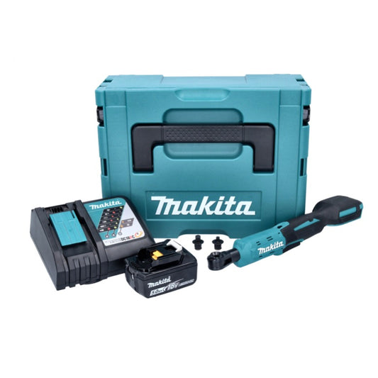 Visseuse à cliquet sans fil Makita DWR 180 RT1J 18 V 47,5 Nm 1/4" 3/8" + 1x batterie 5,0 Ah + chargeur + Makpac