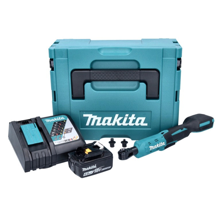 Makita DWR 180 RG1J Akku Ratschenschrauber 18 V 47,5 Nm 1/4" 3/8" + 1x Akku 6,0 Ah + Ladegerät + Makpac