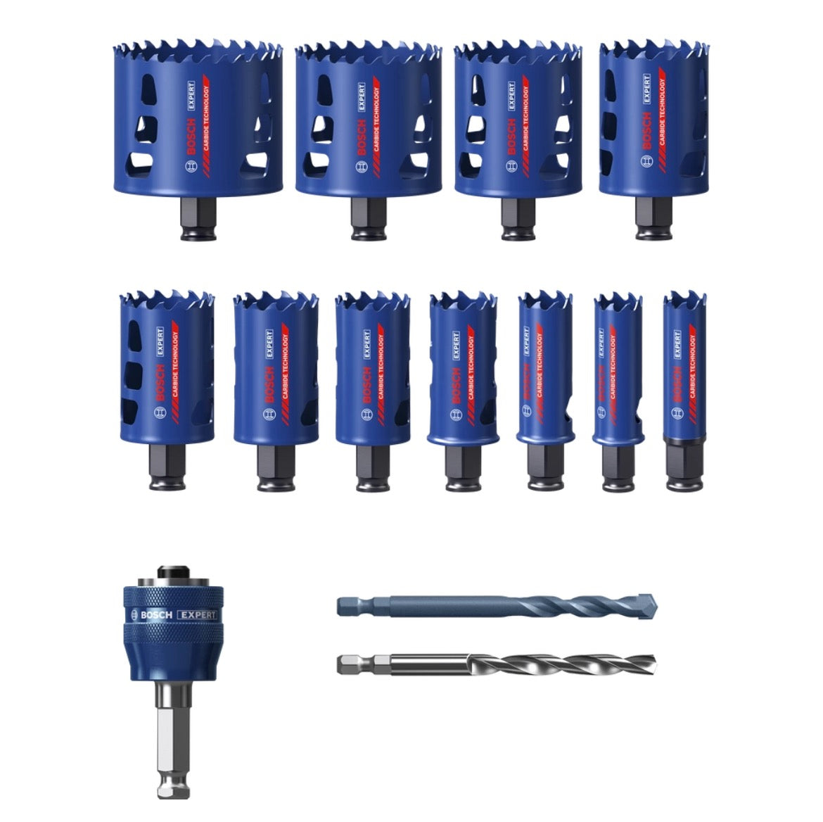 Bosch EXPERT Tough Material Lochsägen Set 14 tlg. 20 - 76 x 60 mm ( 2608900448 ) Carbide Technology für Dreh- und Schlagbohrer - Toolbrothers