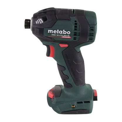 Metabo SSD 18 LTX 200 BL Akku Schlagschrauber 18 V 200 Nm 1/4" Brushless + 1x Akku 4,0 Ah + 1x Ladegerät + metaCASE