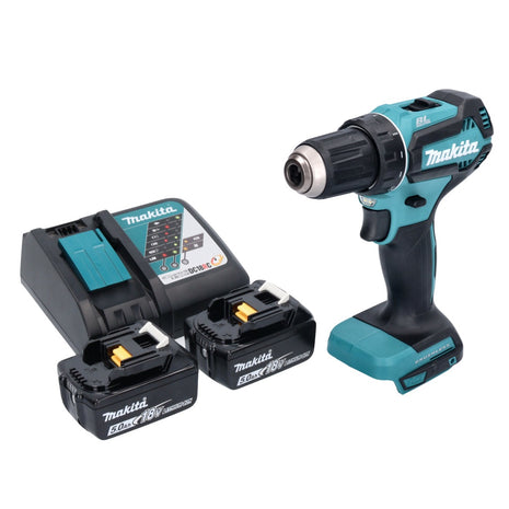 Makita DDF 485 RT Akku Bohrschrauber 18 V 50 Nm Brushless + 2x Akku 5,0 Ah + Ladegerät - Toolbrothers