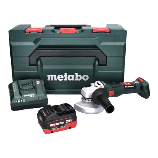 Metabo W 18 LT BL 11-125 Akku Winkelschleifer 18 V 125 mm Brushless + 1x Akku 5,5 Ah + Ladegerät + metaBOX - Toolbrothers