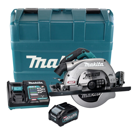 Makita HS 009 GM101 scie circulaire à main sans balais XGT 40 V max. 235 mm + 1x batterie 4,0 Ah + chargeur + coffret